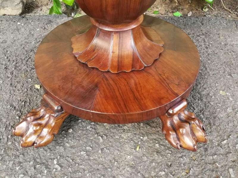 William IV Rosewood Fold Over Card Table