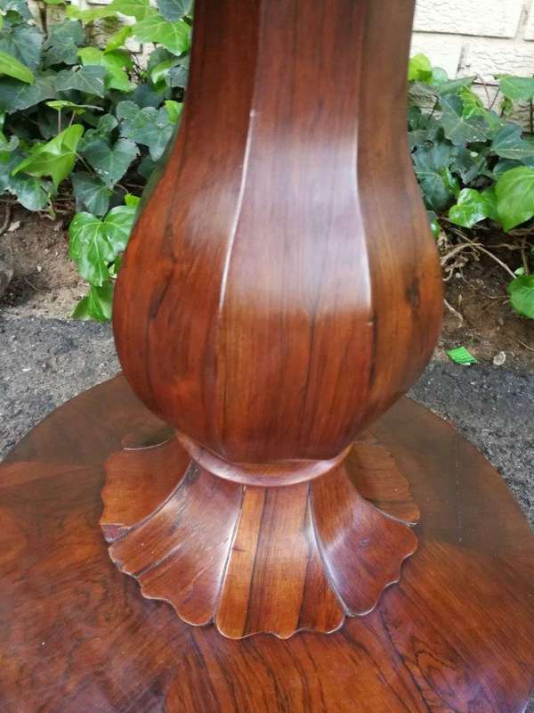 William IV Rosewood Fold Over Card Table