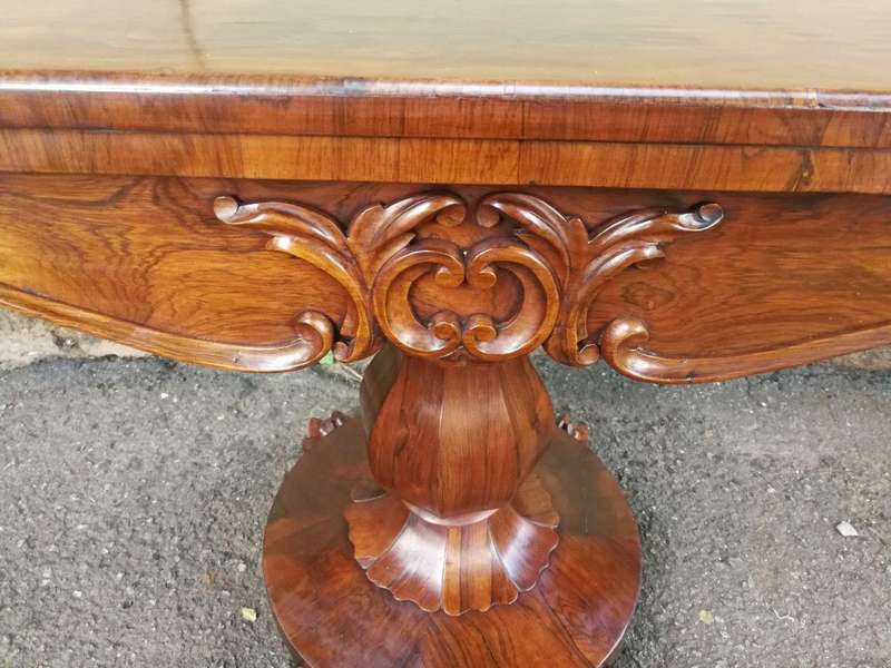 William IV Rosewood Fold Over Card Table