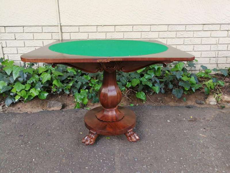 William IV Rosewood Fold Over Card Table