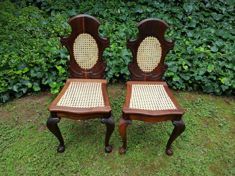 A Pair Of Antique Stinkwood Chairs Made By Thesen Knysna Circa 1920