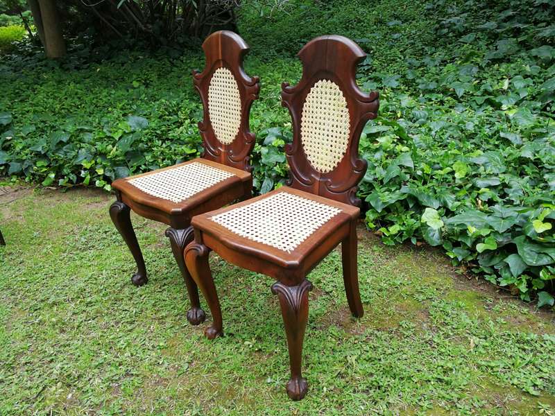 A Pair Of Antique Stinkwood Chairs Made By Thesen Knysna Circa 1920