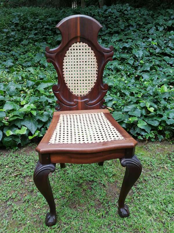 A Pair Of Antique Stinkwood Chairs Made By Thesen Knysna Circa 1920