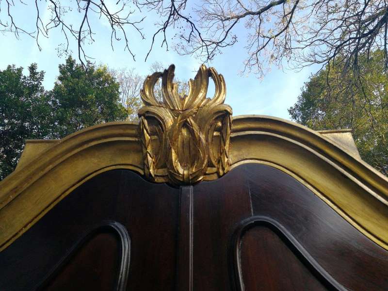 18th Century And Rare Dutch Oak Armoire. Original Hardware