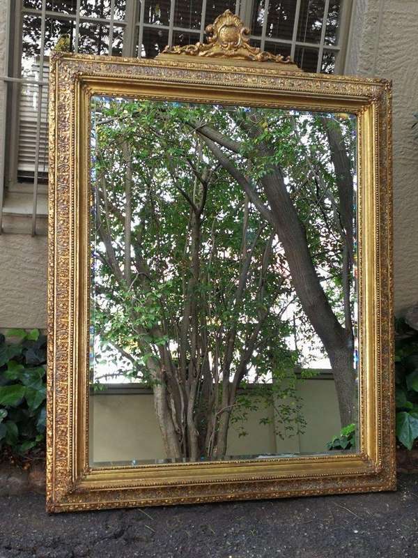 A Massive And Ornately Framed Gilded Mirror With Bevelled Mirror - ND
