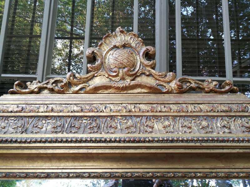 A Massive And Ornately Framed Gilded Mirror With Bevelled Mirror - ND