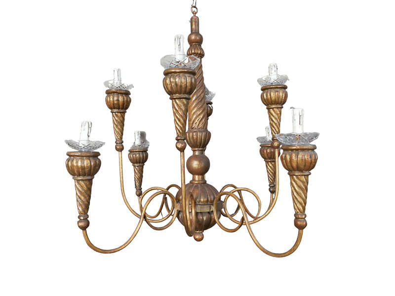 Gold Painted Chandelier