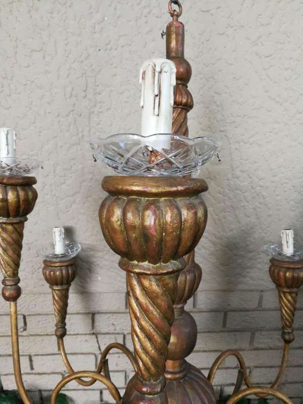 Gold Painted Chandelier