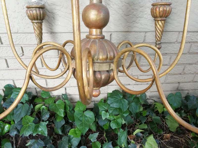 Gold Painted Chandelier