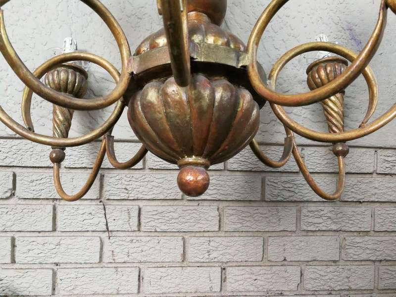 Gold Painted Chandelier