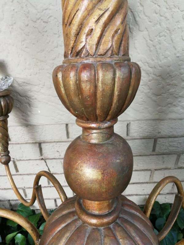 Gold Painted Chandelier