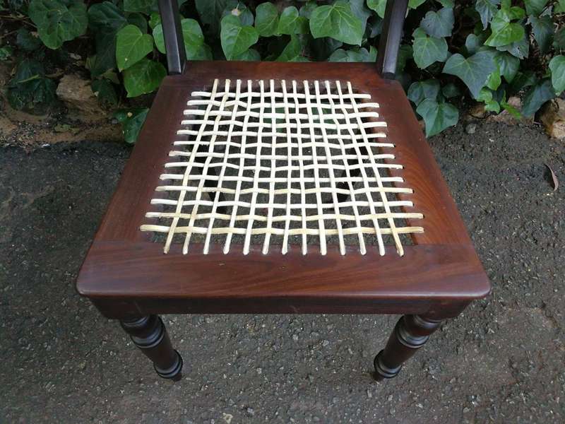 19th Century Regency Set Of 8 Stinkwood Riempie Chairs