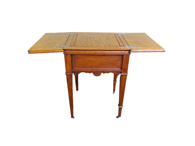 English Oak Foldout Working Table - ND