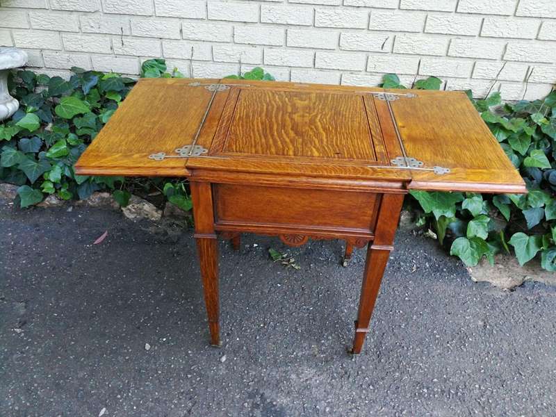 English Oak Foldout Working Table - ND
