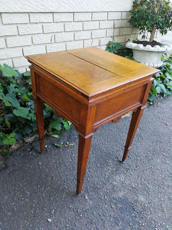 English Oak Foldout Working Table - ND