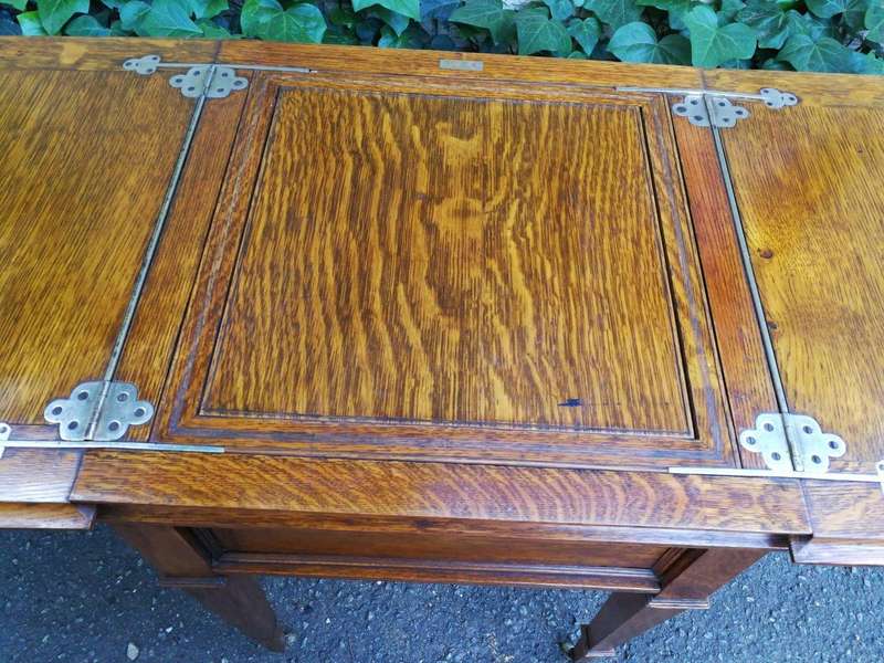 English Oak Foldout Working Table - ND