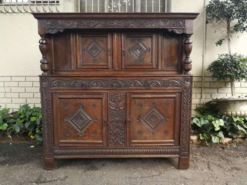 A Late 17th / Early 18th Century Oak Server / Court Cupboard (a sideboard used to store plates an...