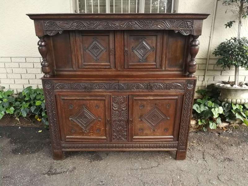 A Late 17th / Early 18th Century Oak Server / Court Cupboard (a sideboard used to store plates an...