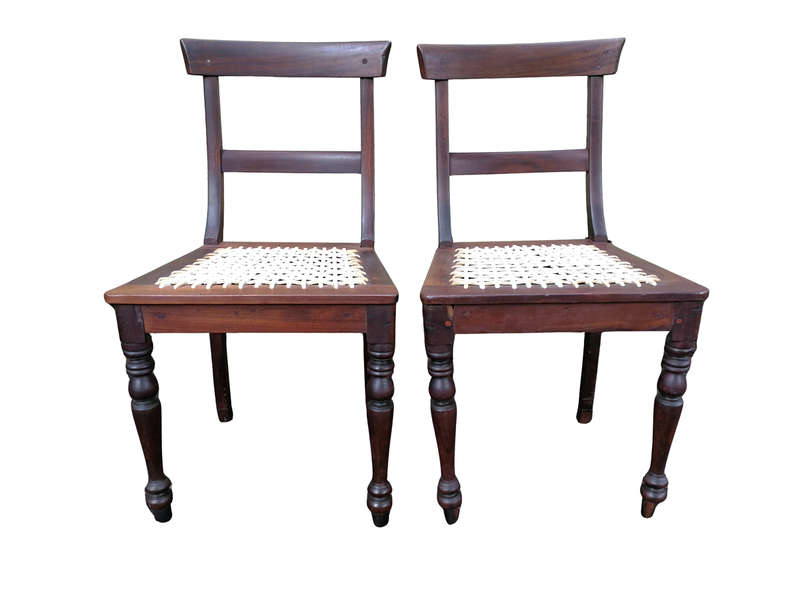 A Pair Of Cape Regency Stinkwood Chairs