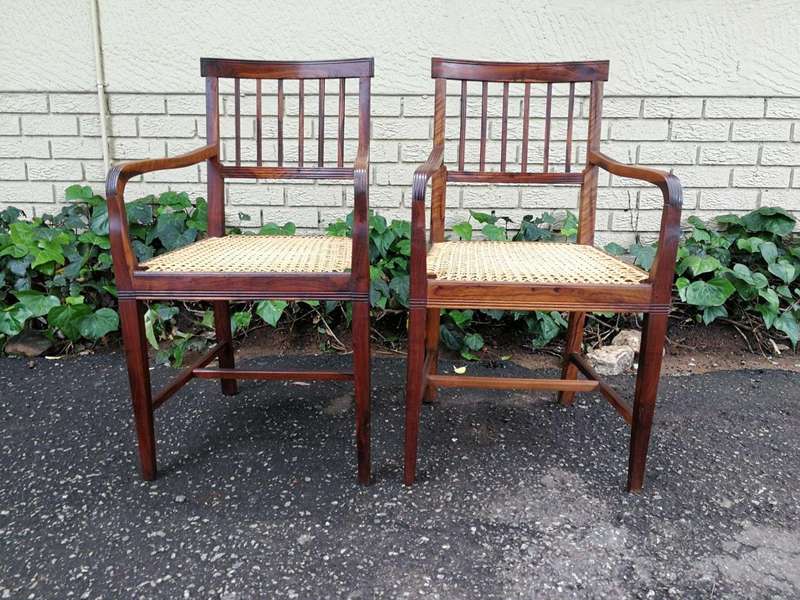 A Pair Of Cape Mulberry Armchairs, Mid 19th Century