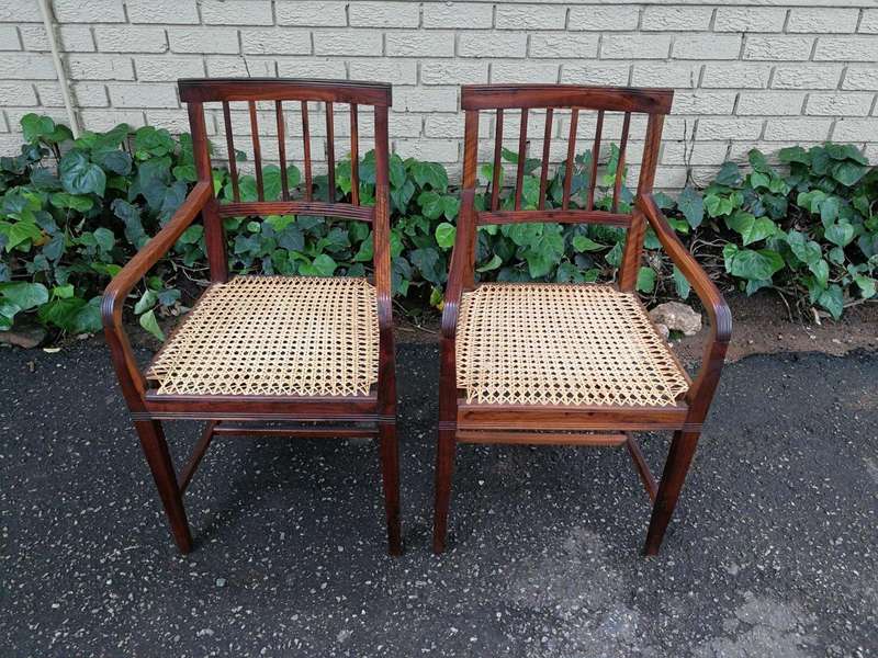 A Pair Of Cape Mulberry Armchairs, Mid 19th Century