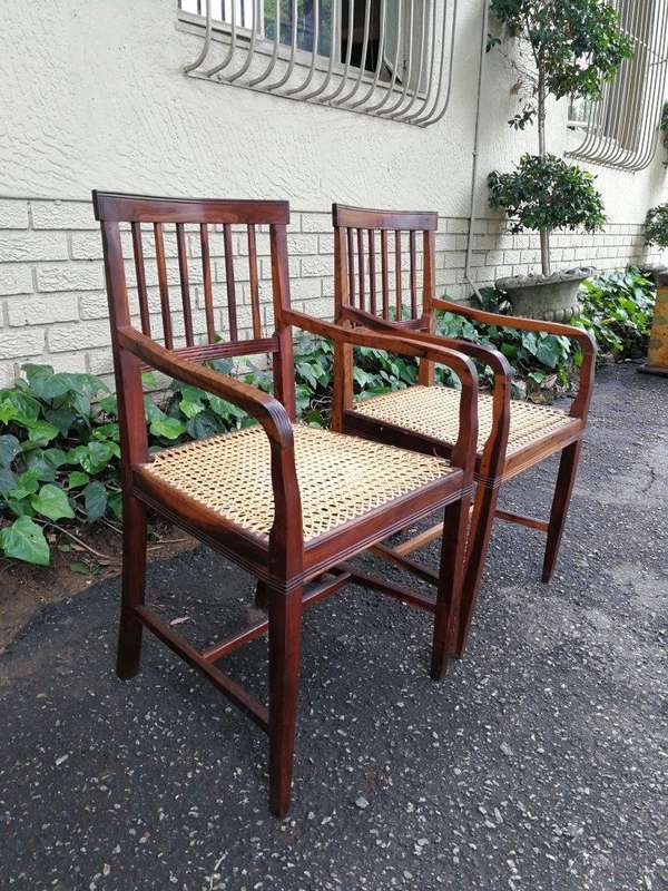 A Pair Of Cape Mulberry Armchairs, Mid 19th Century