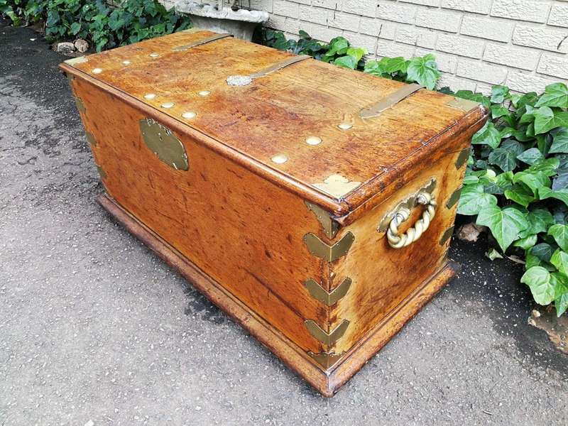 An 18th Century Dutch Oak And Brass-Mounted Kist