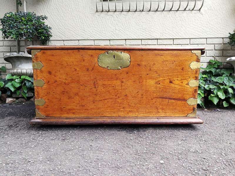 An 18th Century Dutch Oak And Brass-Mounted Kist