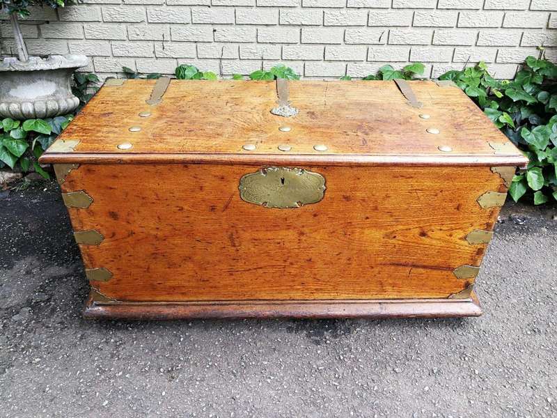 An 18th Century Dutch Oak And Brass-Mounted Kist