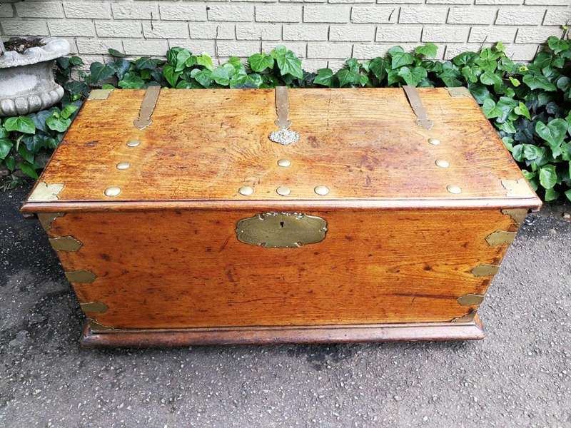 An 18th Century Dutch Oak And Brass-Mounted Kist