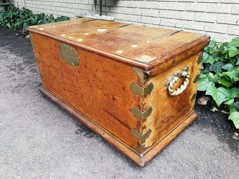An 18th Century Dutch Oak And Brass-Mounted Kist