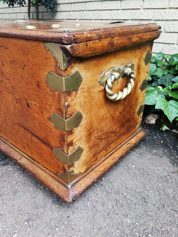 An 18th Century Dutch Oak And Brass-Mounted Kist