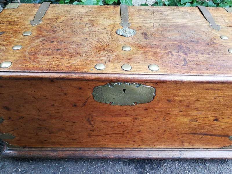 An 18th Century Dutch Oak And Brass-Mounted Kist