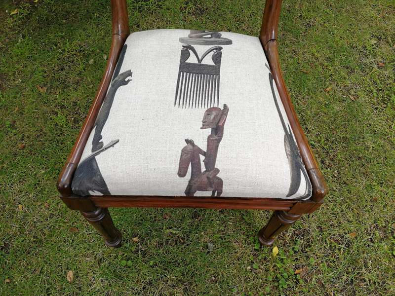 A Set Of Four (4) Rare William Iv Rosewood Dining Chairs (British Antique Dealer Association Stamp)