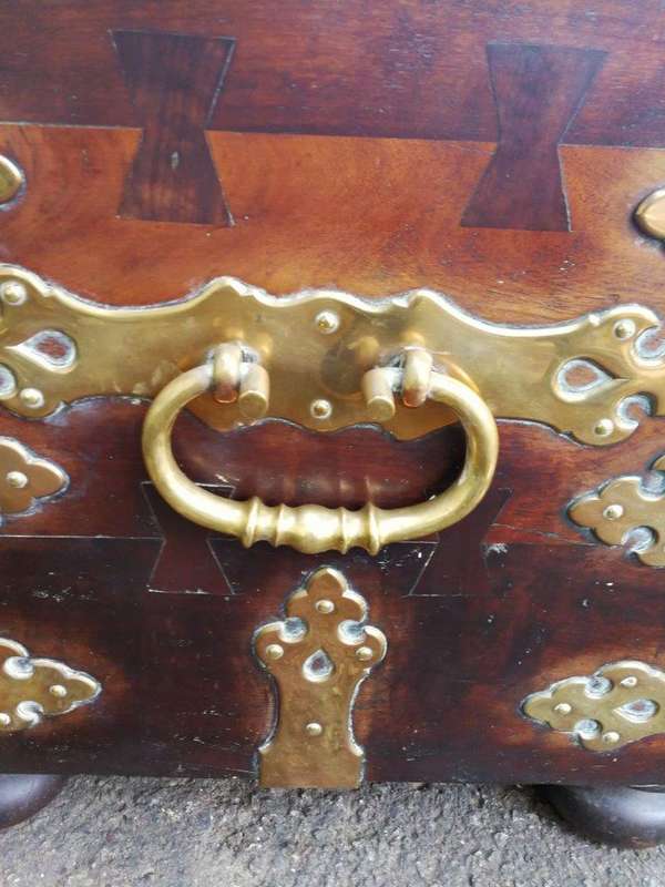 Attributed To Sir Herbert Baker An Early 20th Century Cape Stinkwood And Mahogany Brass-Bound Kis...