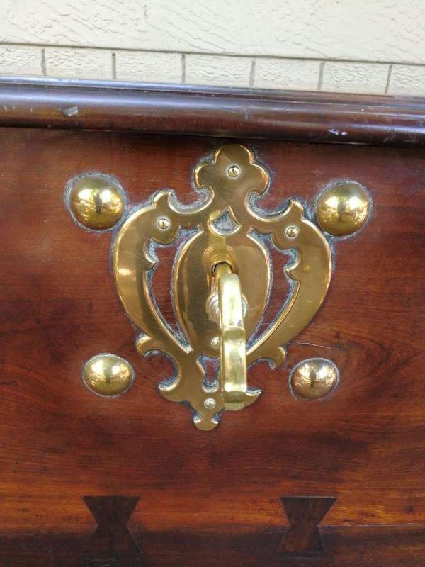 Attributed To Sir Herbert Baker An Early 20th Century Cape Stinkwood And Mahogany Brass-Bound Kis...