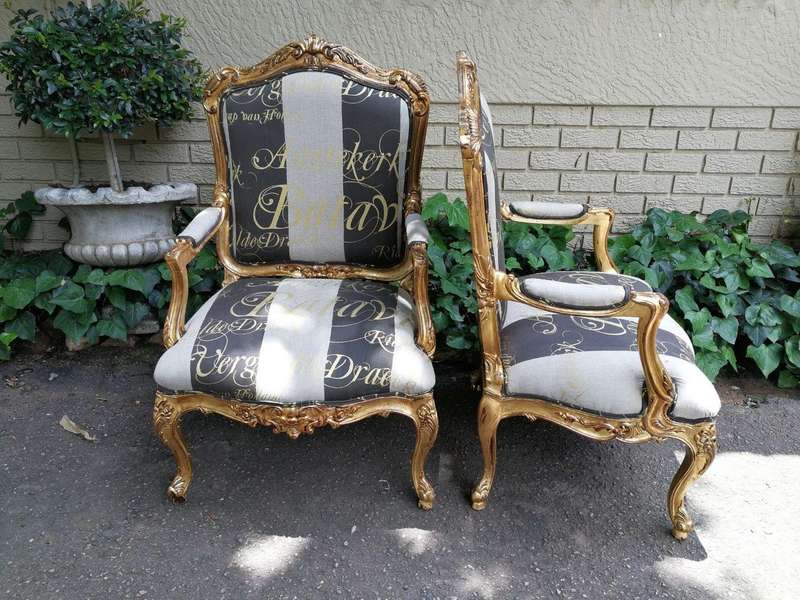 A Fine Pair Of Large Early 20th Century Carved Mahogany Armchairs