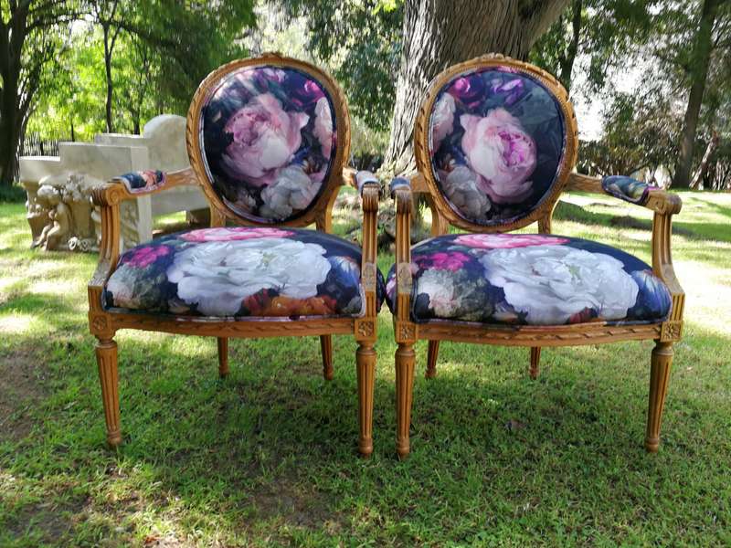 Pair Of French Louis XV-Style Bergere Armchairs