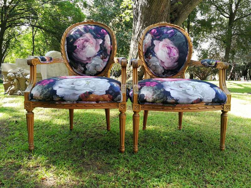 Pair Of French Louis XV-Style Bergere Armchairs