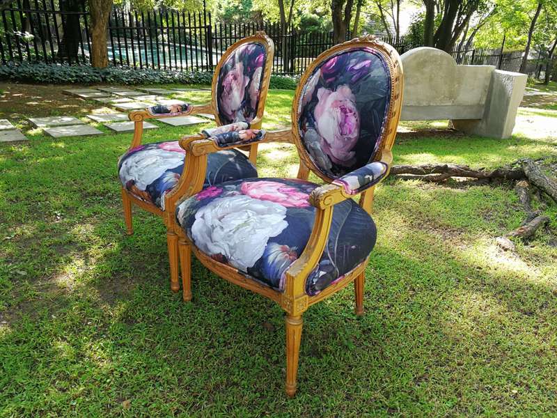 Pair Of French Louis XV-Style Bergere Armchairs