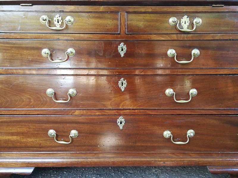 Georgian Mahogany Secretaire Bookcase, Circa 1800, In Two Parts - ND