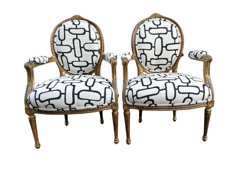 20th Century Pair Of French-Style Armchairs