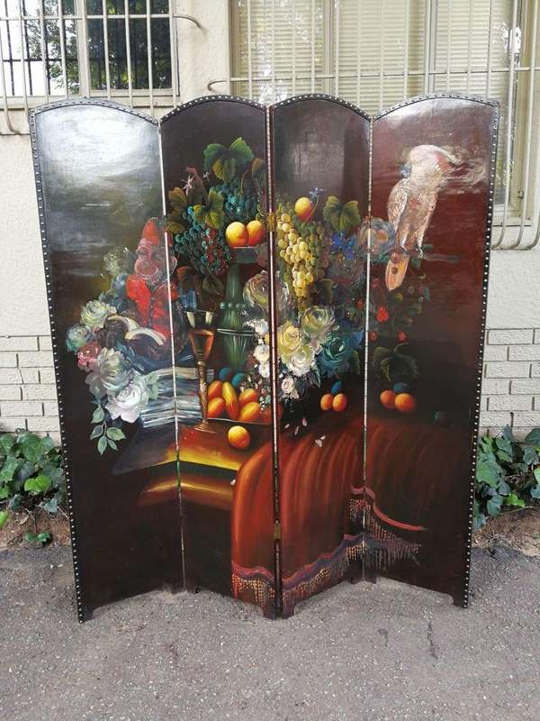 A Commissioned And Painted Screen By David Althorpe