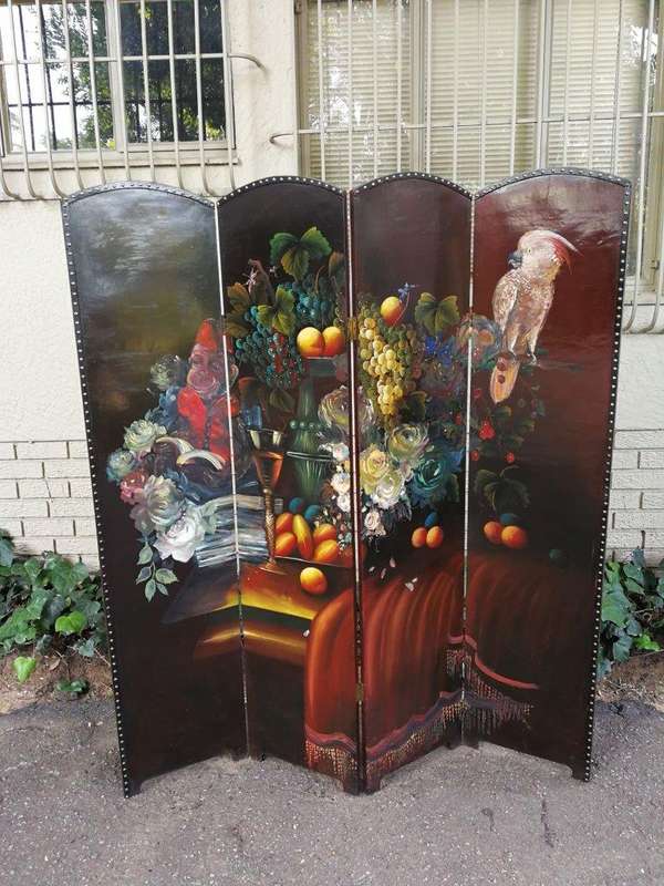 A Commissioned And Painted Screen By David Althorpe