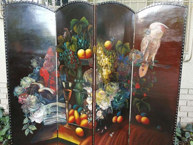 A Commissioned And Painted Screen By David Althorpe