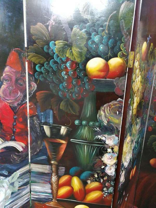 A Commissioned And Painted Screen By David Althorpe