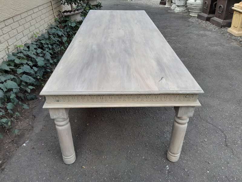 A Mahogany English Ornately Carved 12 Seater Dining / Boardroom Table on Turned 6 Legs in A Conte...