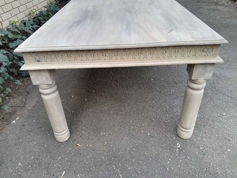 A Mahogany English Ornately Carved 12 Seater Dining / Boardroom Table on Turned 6 Legs in A Conte...