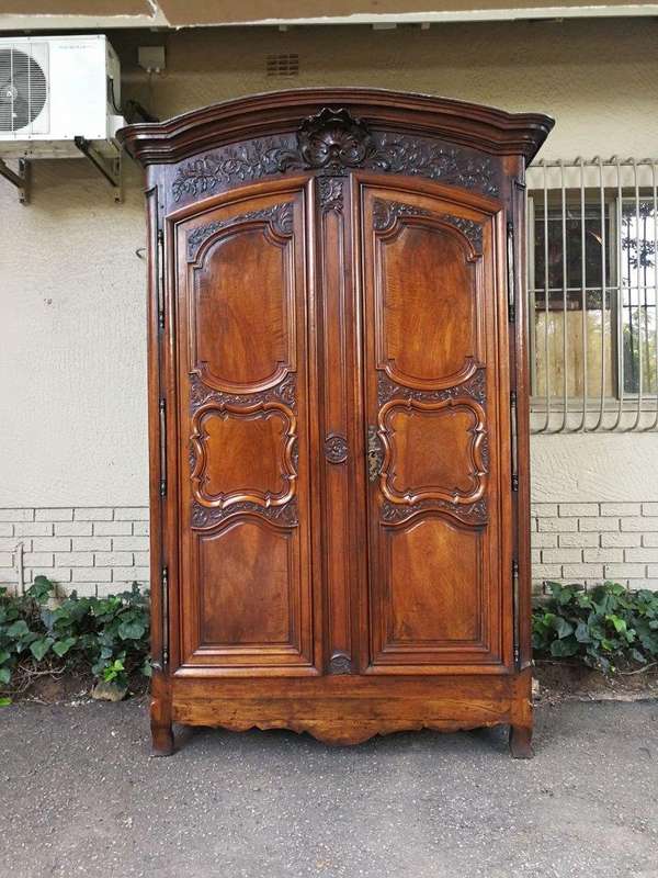 Lyonnaise Gendarme Walnut Armoire Circa 1750 ND