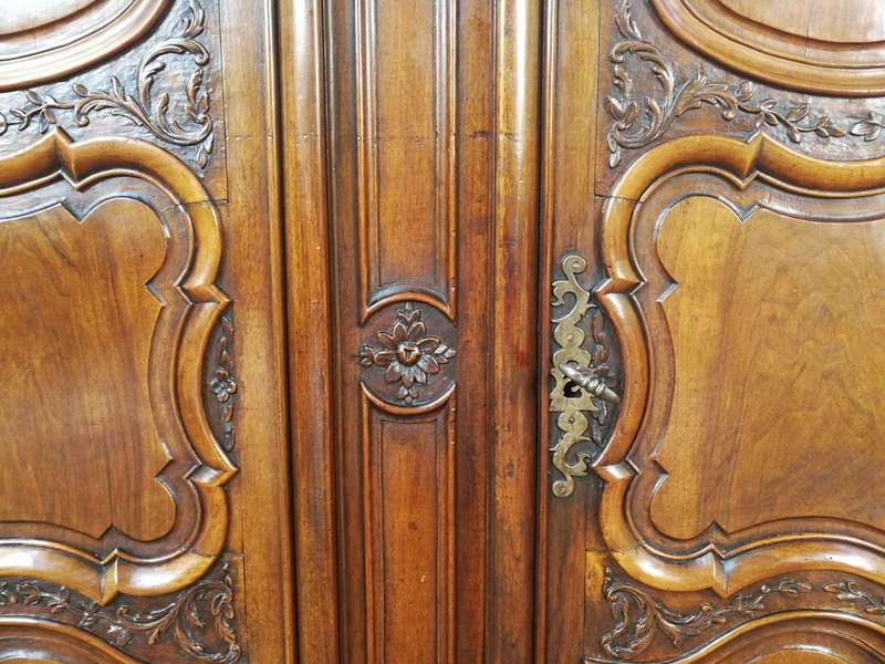 Lyonnaise Gendarme Walnut Armoire Circa 1750 ND